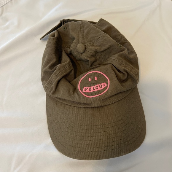 🤩 3 for $20 / Volcom Ball Cap Green with Pink Smiley Face Logo - Picture 6 of 7